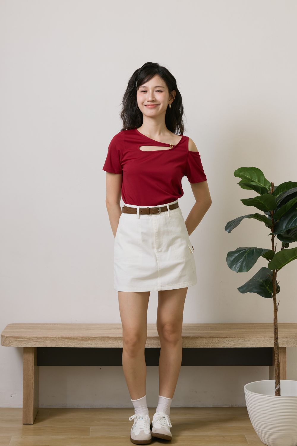 Avelyn Asymmetrical Top Wine