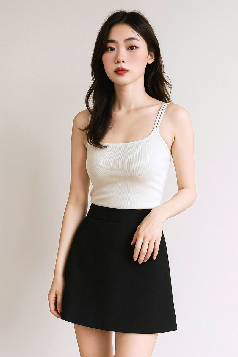 Esme Double Straps Camisole Ivory