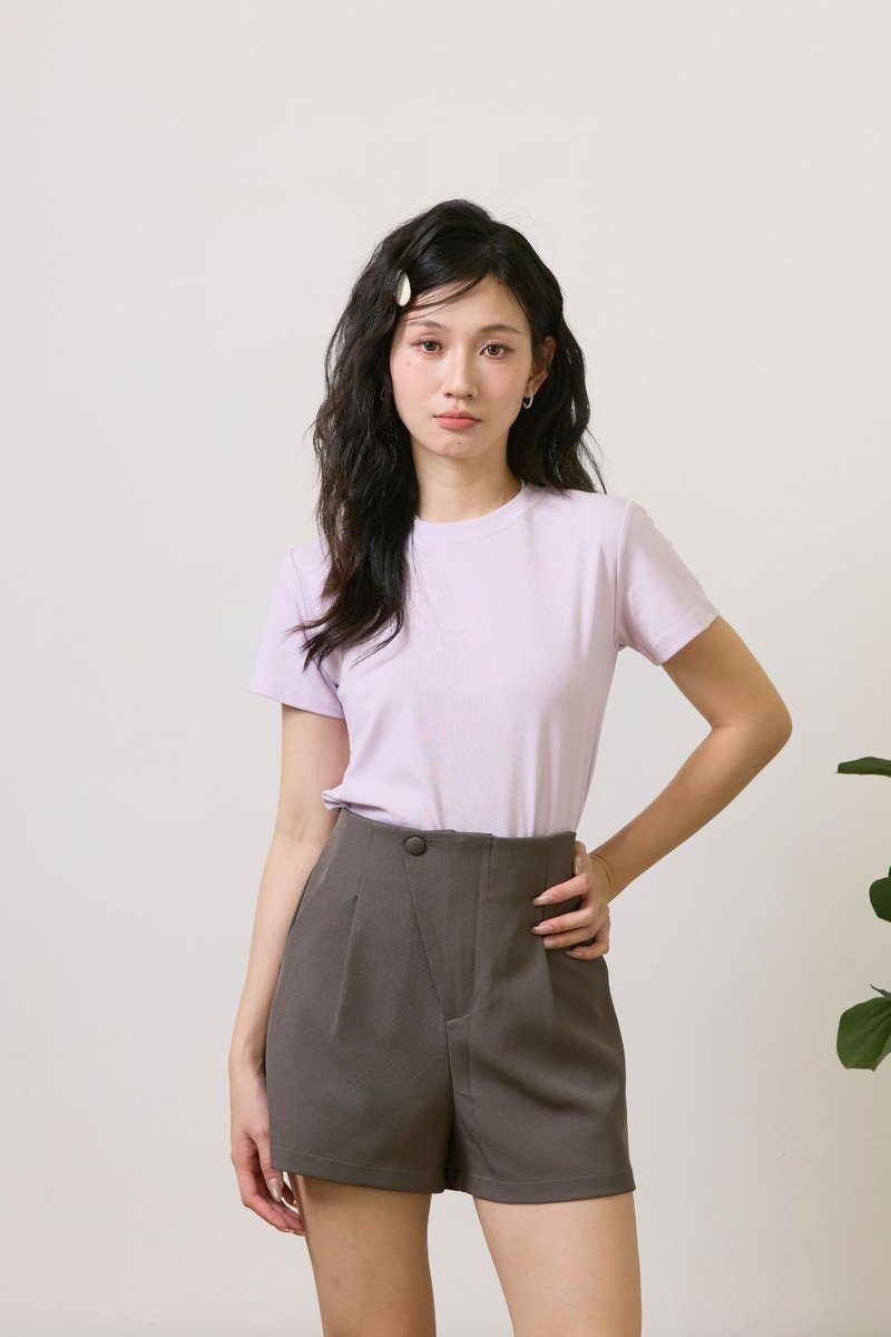 Always Basic Round Neck Top Lilac