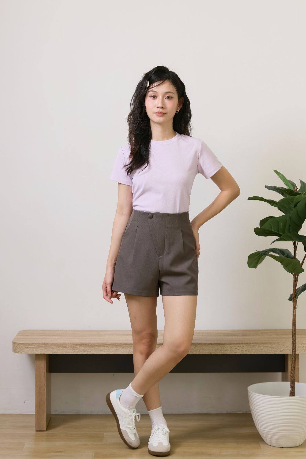 Always Basic Round Neck Top Lilac