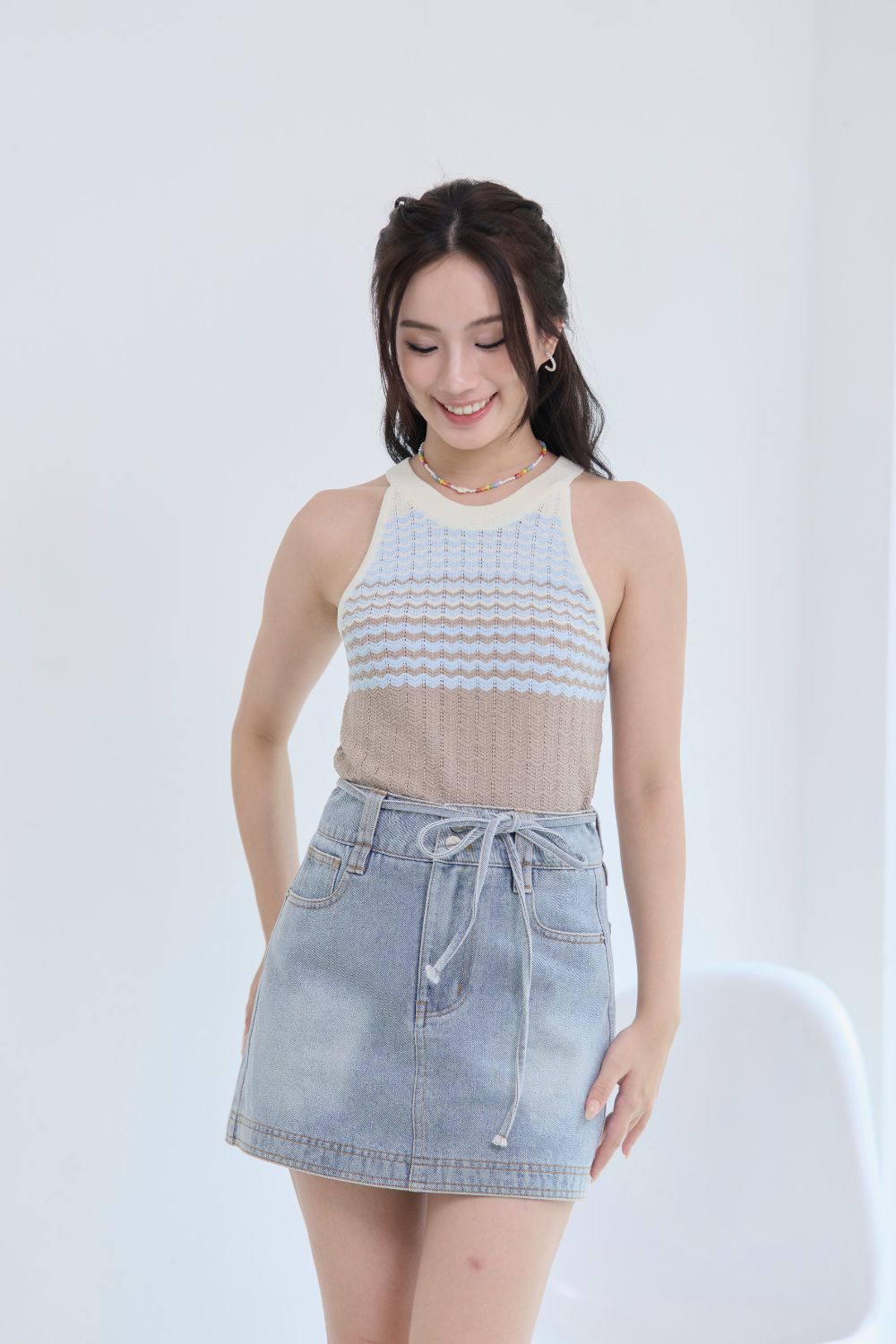 Anneliese Knit Tank Top Cream