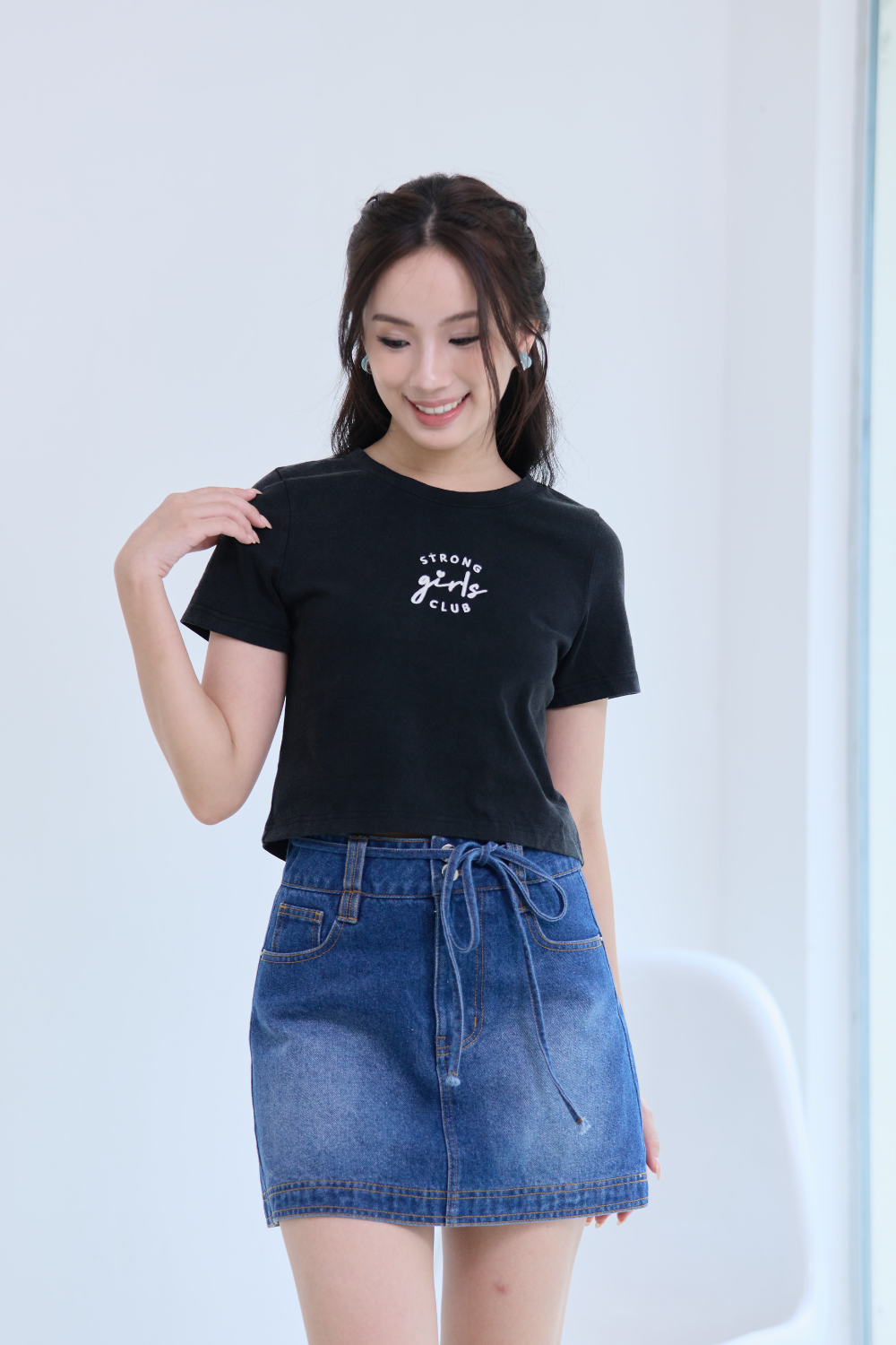 Strong Girls Club Top Black