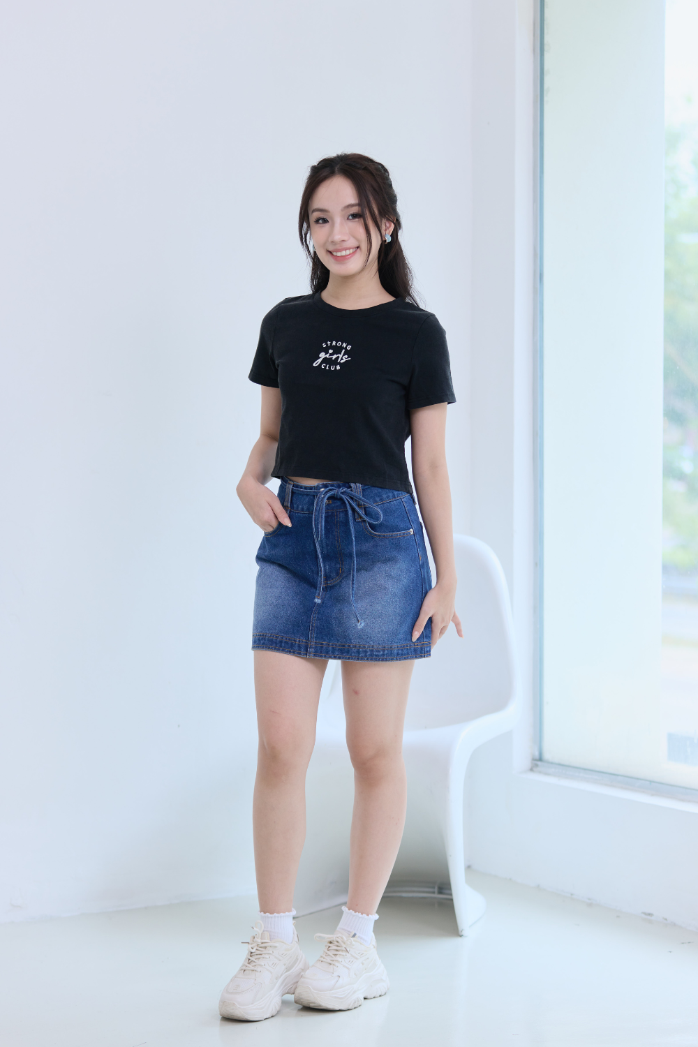 Strong Girls Club Top Black