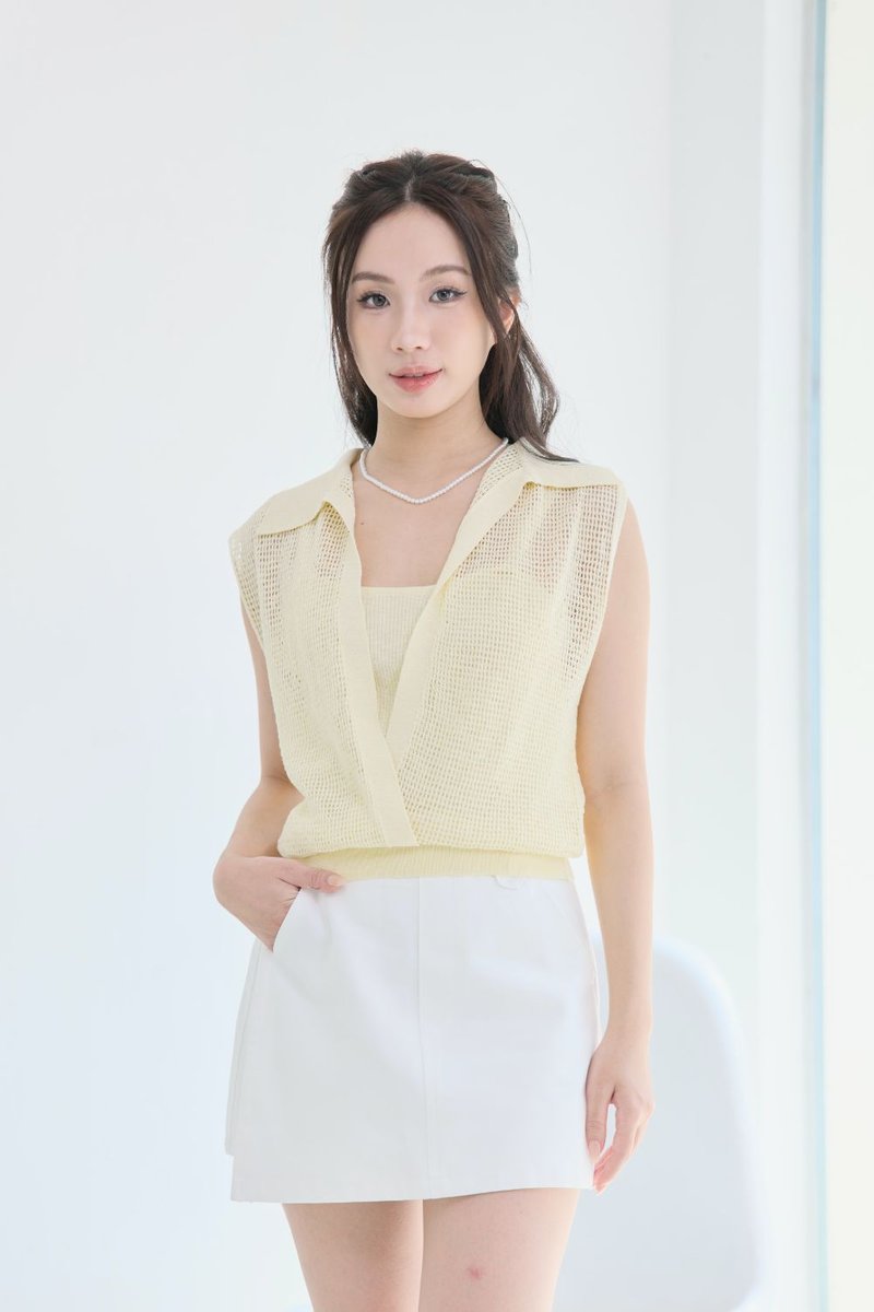 Omira Duo Knit Top Mustard