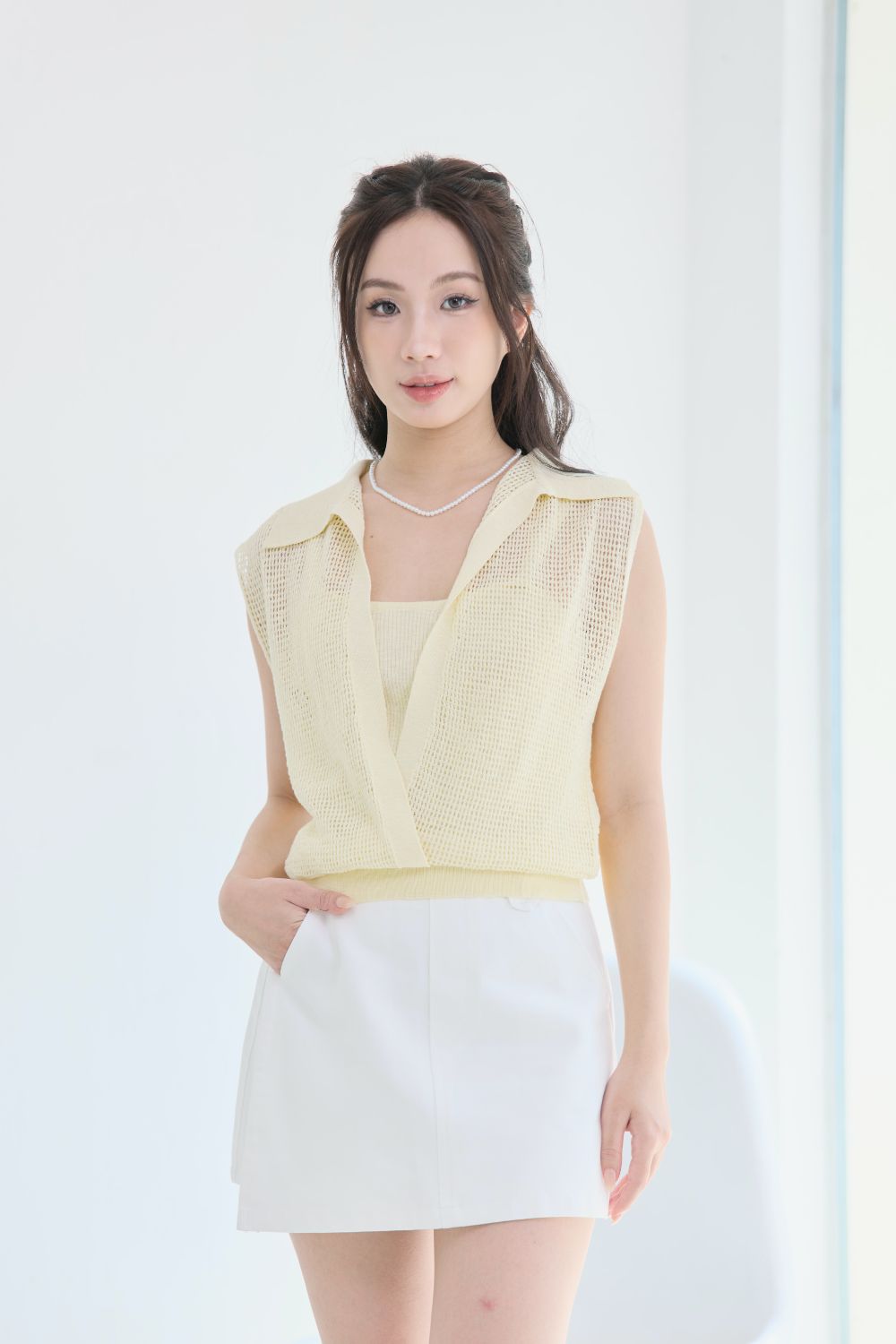 Omira Duo Knit Top Mustard