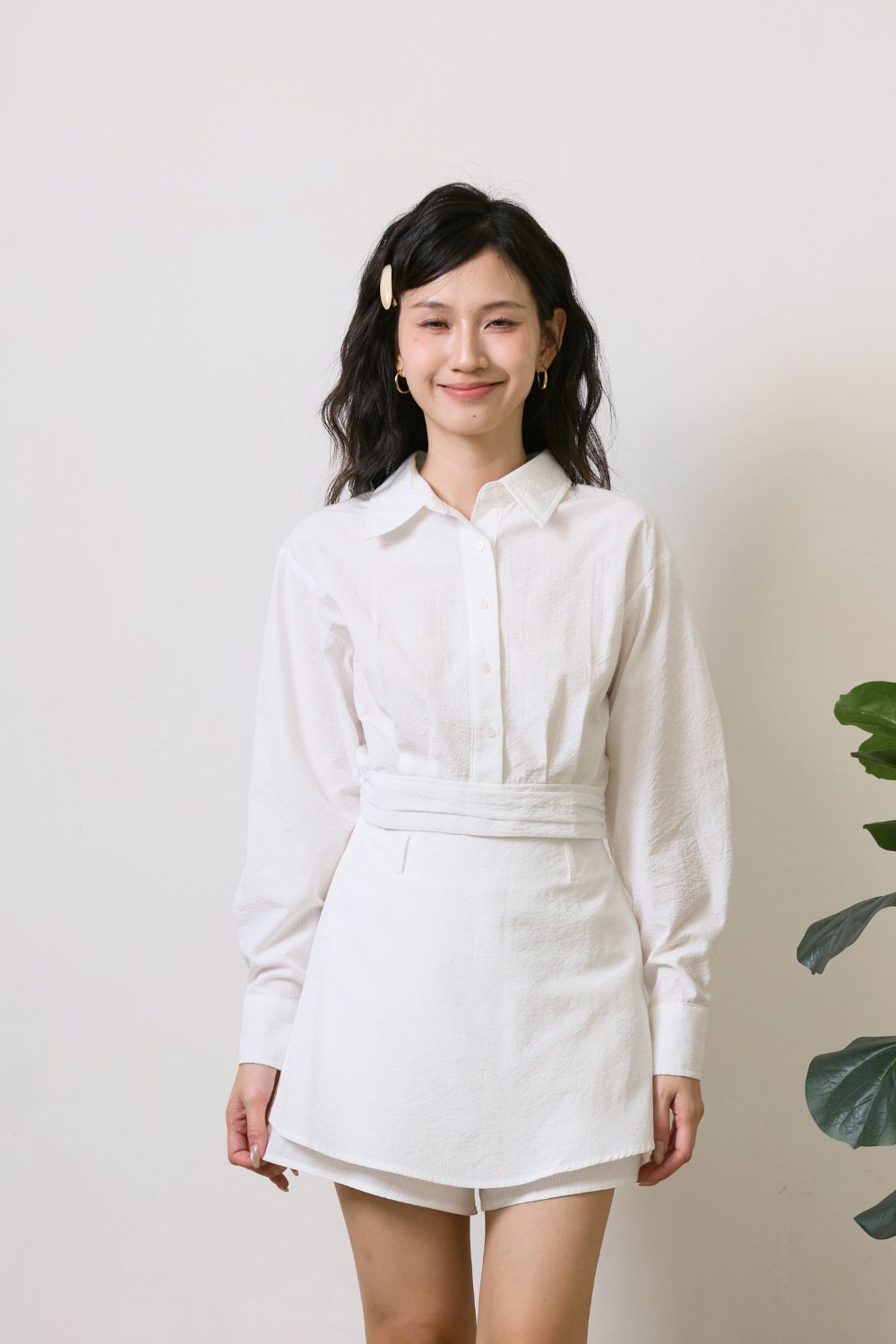 Quinnie A-line Silhouette Skorts Ivory