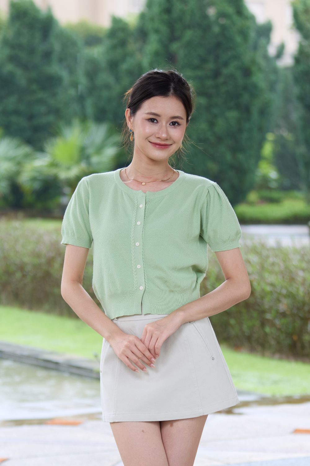 Lynette Knit Top Green