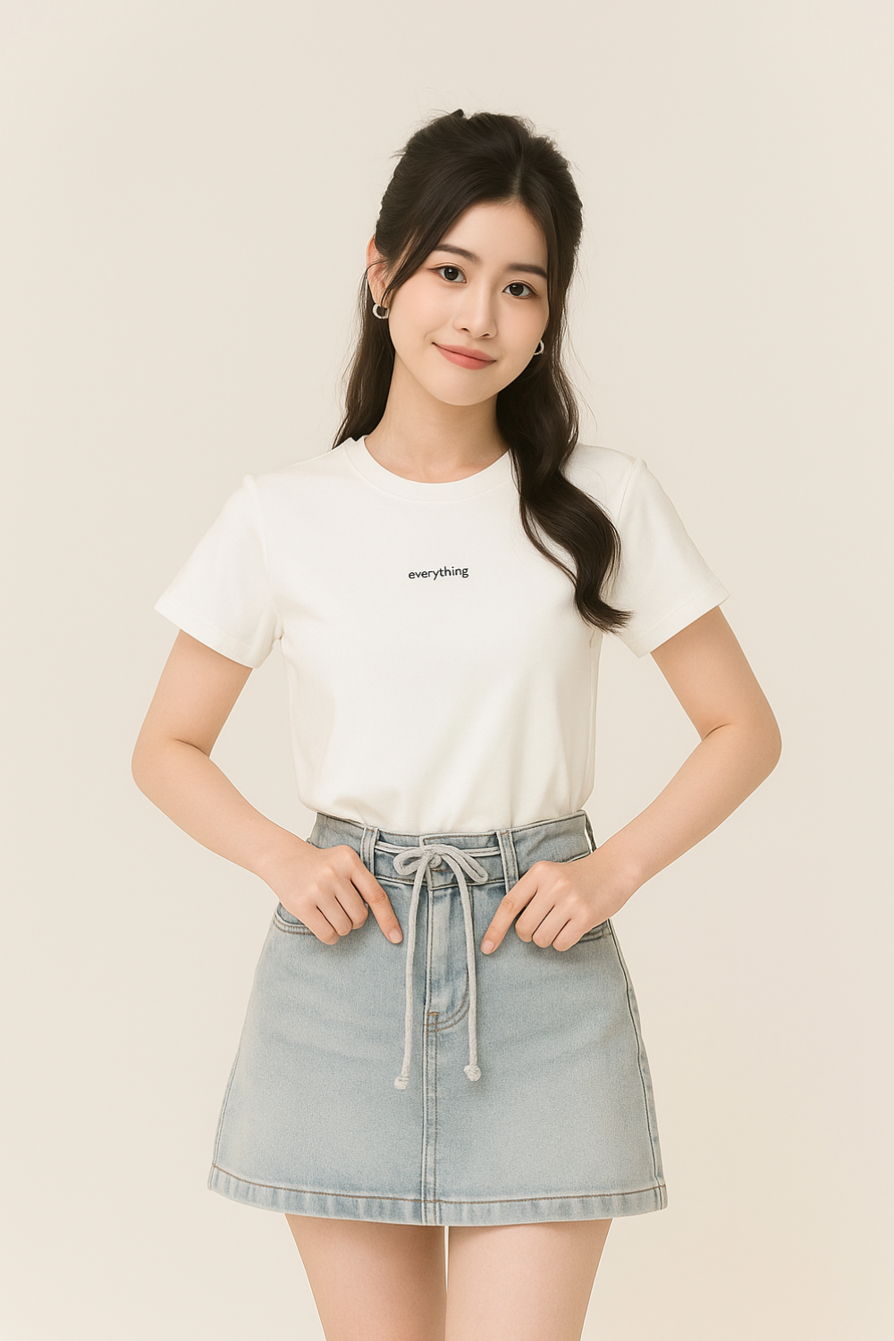 [RESTOCK] Everything Basic Round Neck Top Ivory
