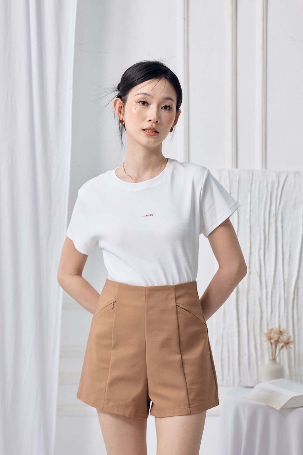 [RESTOCK] Everything Basic Round Neck Top Ivory
