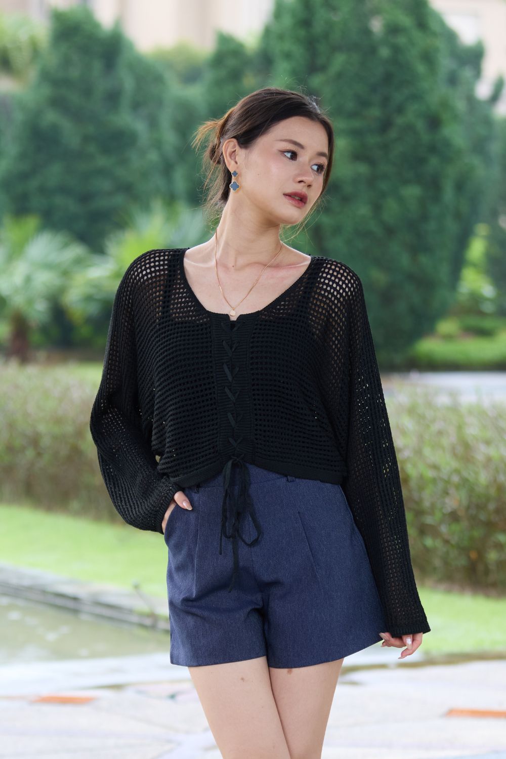 Carys A-line Shorts Midnight