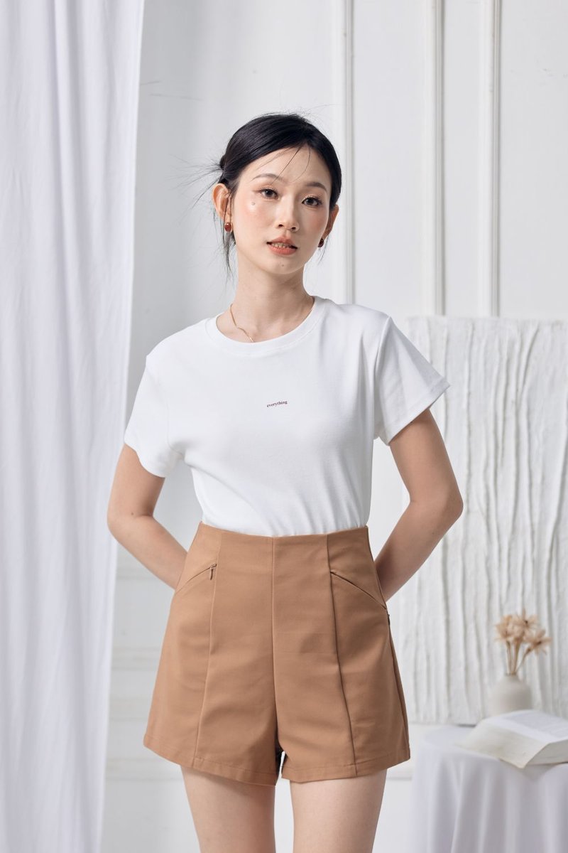 [RESTOCK] Everything Basic Round Neck Top Ivory