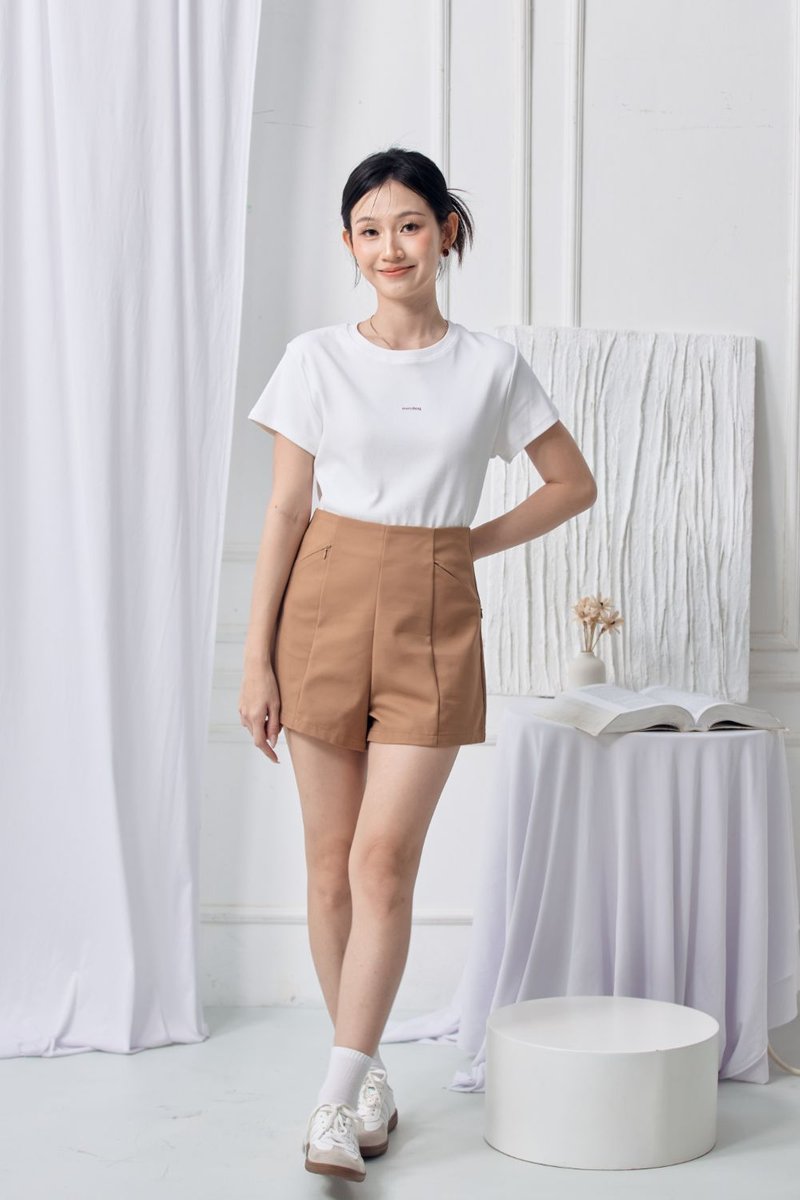 [RESTOCK] Everything Basic Round Neck Top Ivory