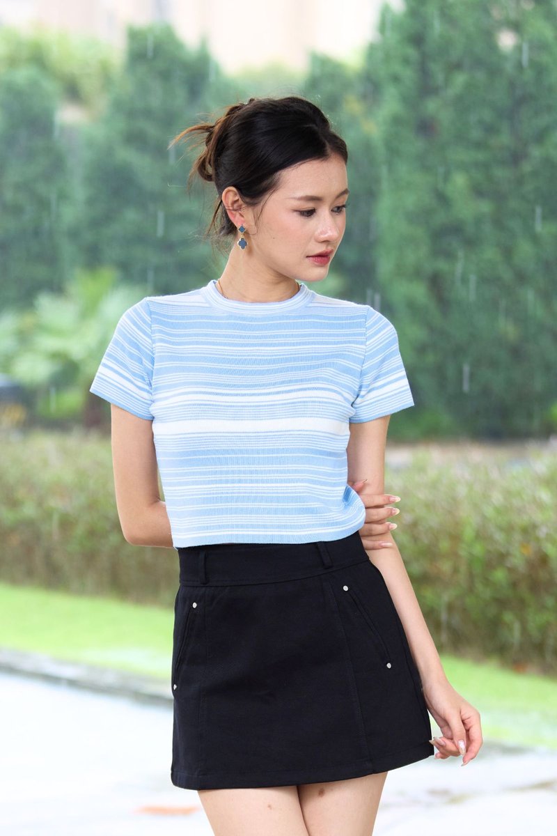 Colette Welt Pocket Cotton Twill Skorts Black