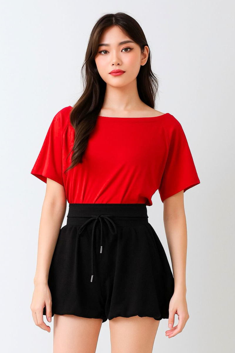 Betty Off-Shoulder Top Wine