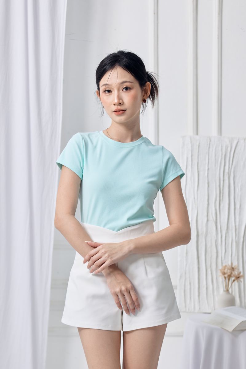 Kaerith Cap Sleeve Basic Top Mint