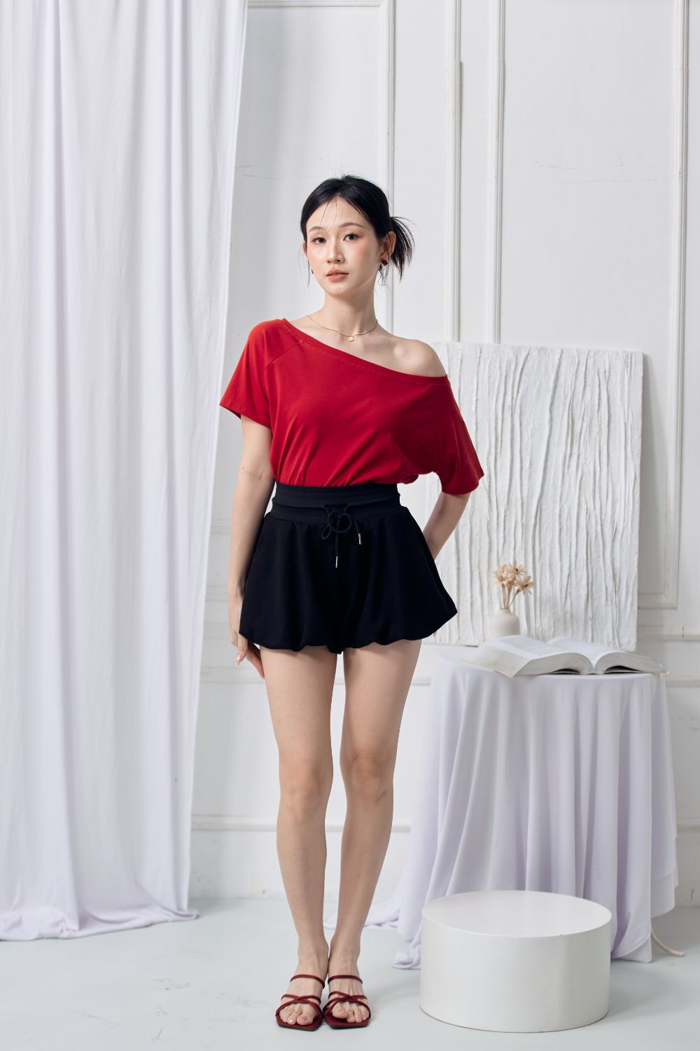 [RESTOCK 2] Aveline Jersey Bubble Shorts Black