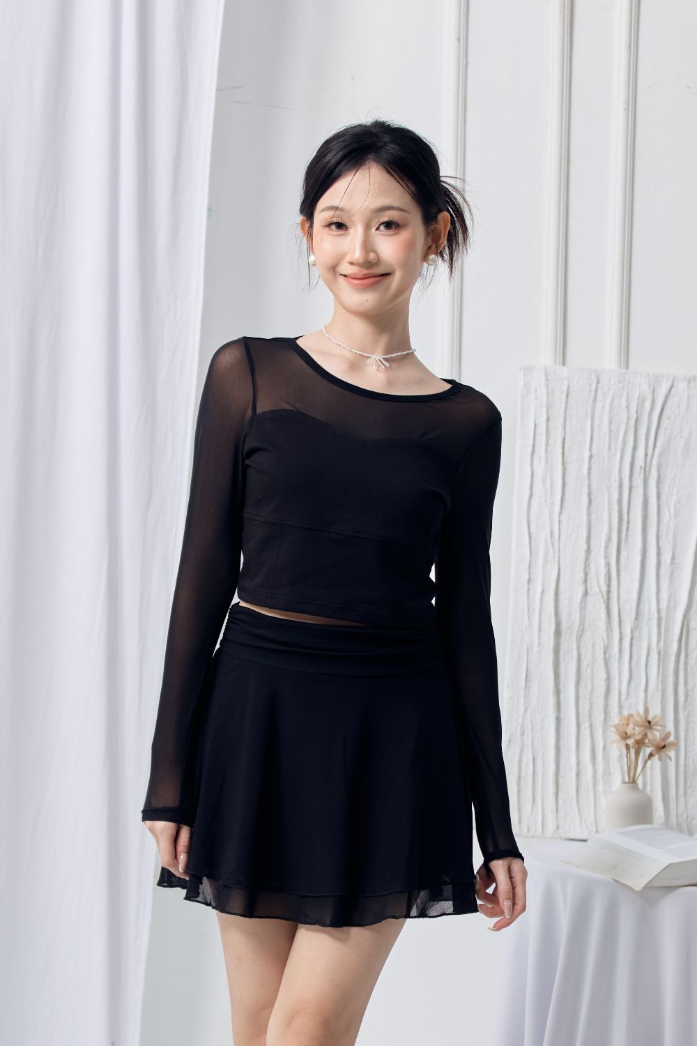 [RESTOCK] Arynn Long Sleeve Top Black