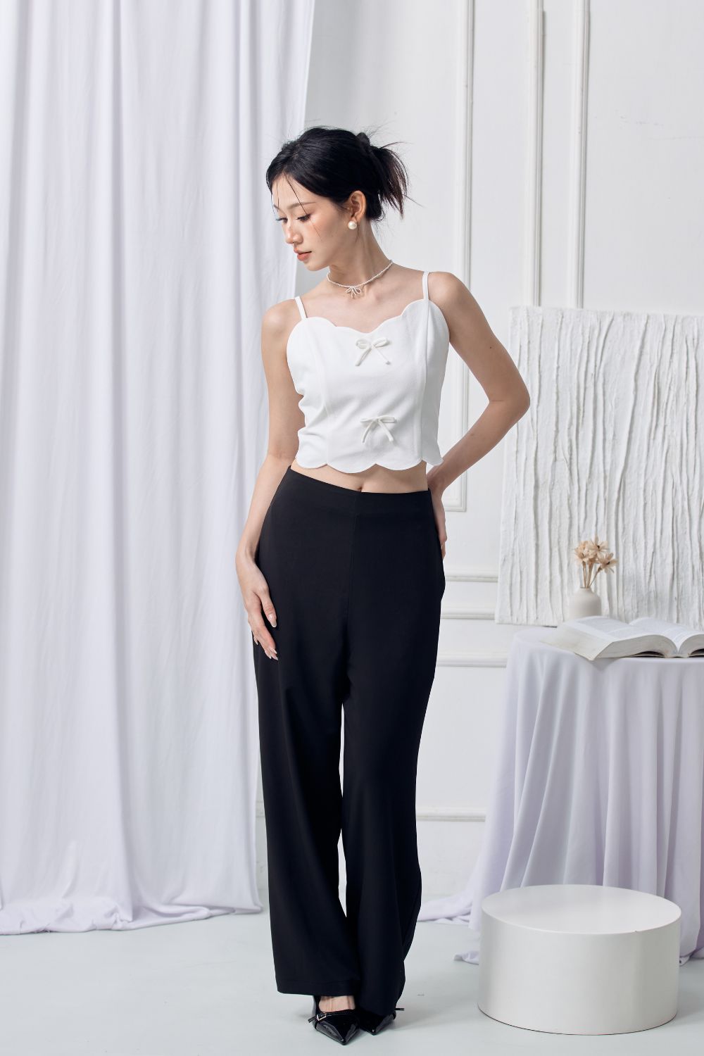 Nicolette Basic Trousers Black