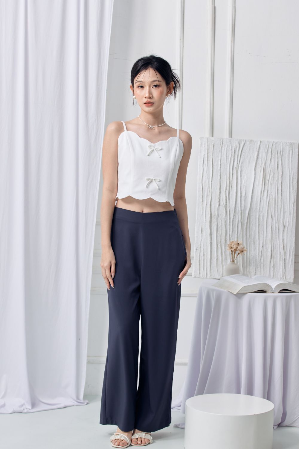 Nicolette Basic Trousers Grey