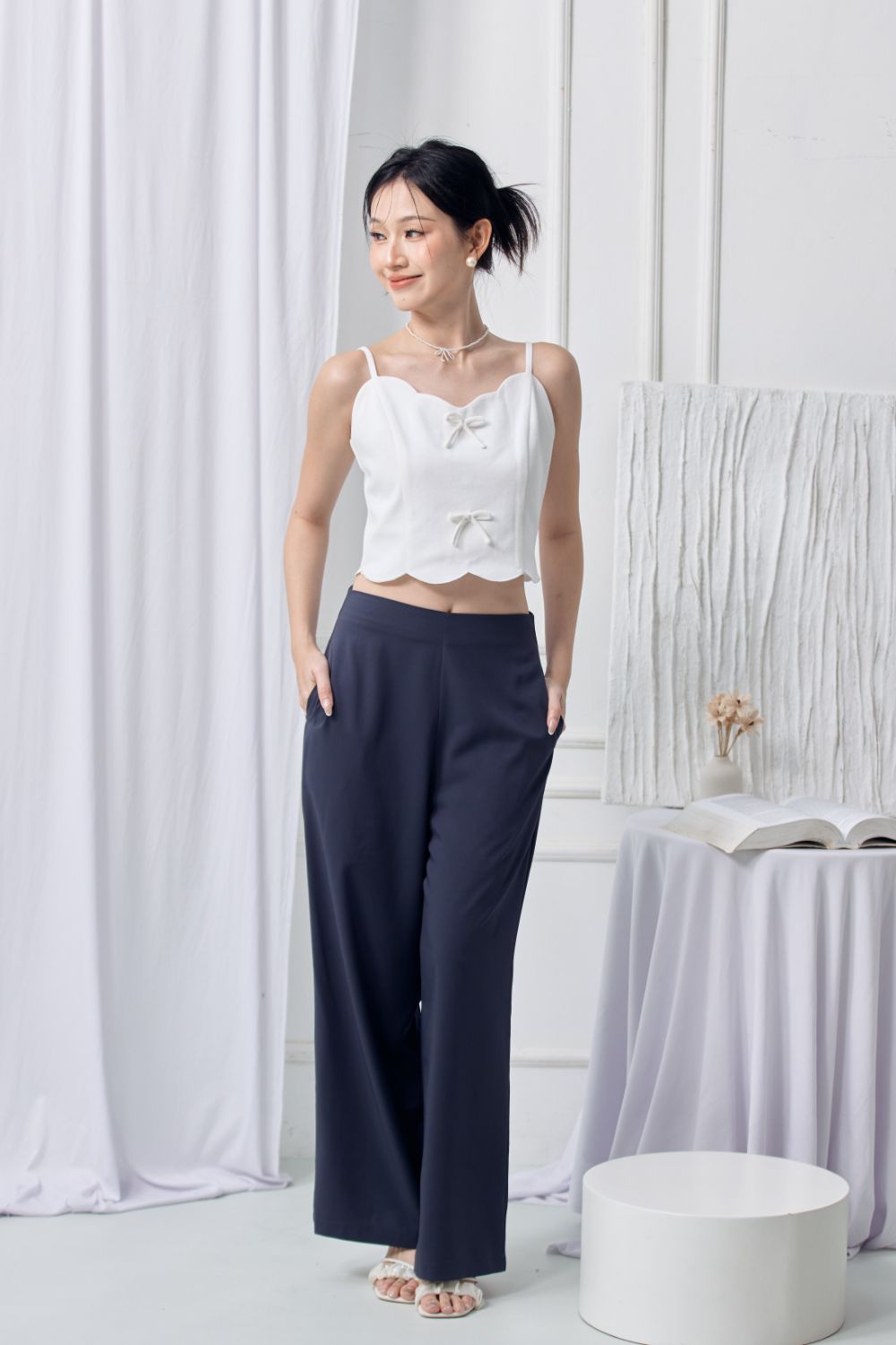 Nicolette Basic Trousers Grey