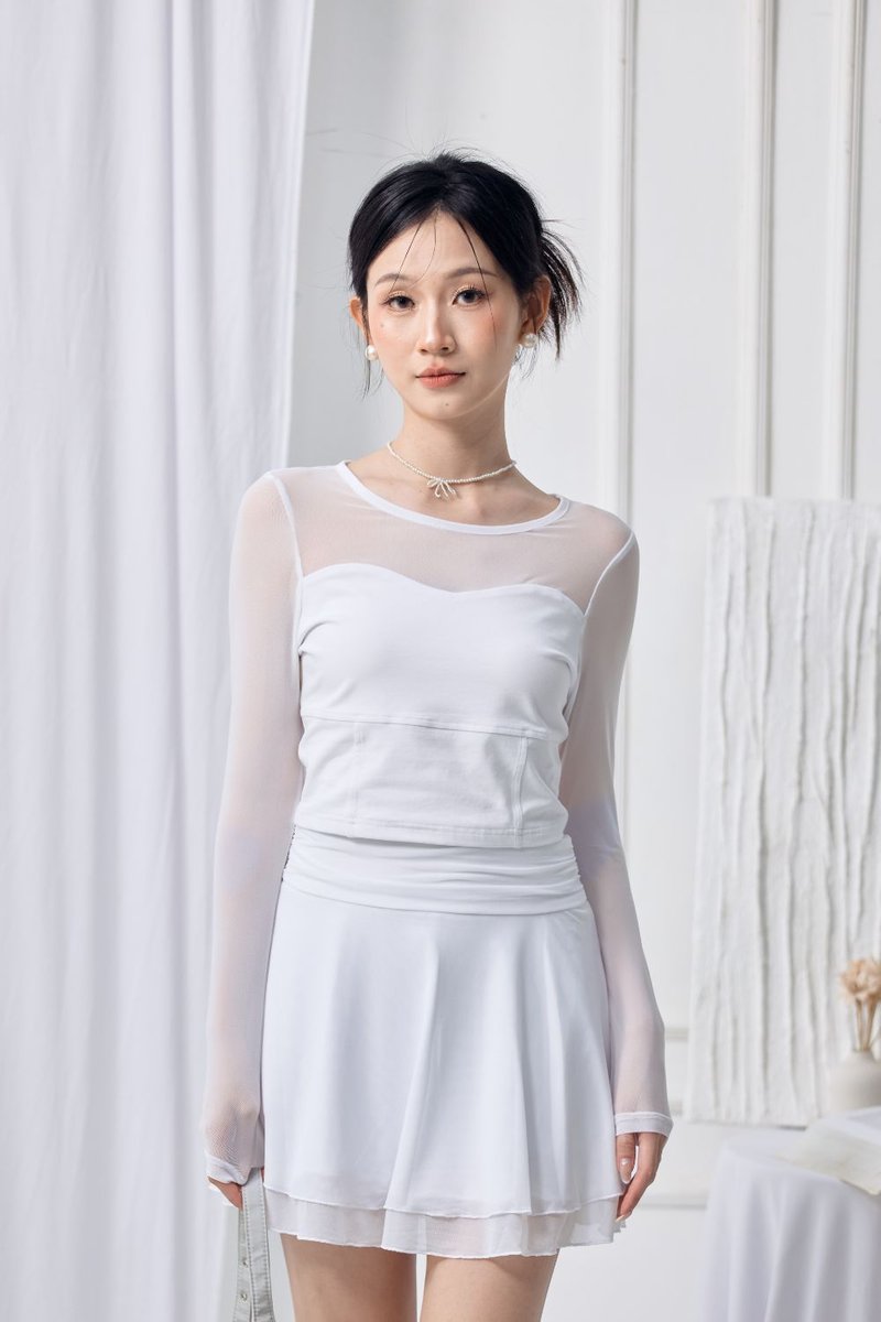 Arynn Long Sleeve Top Ivory