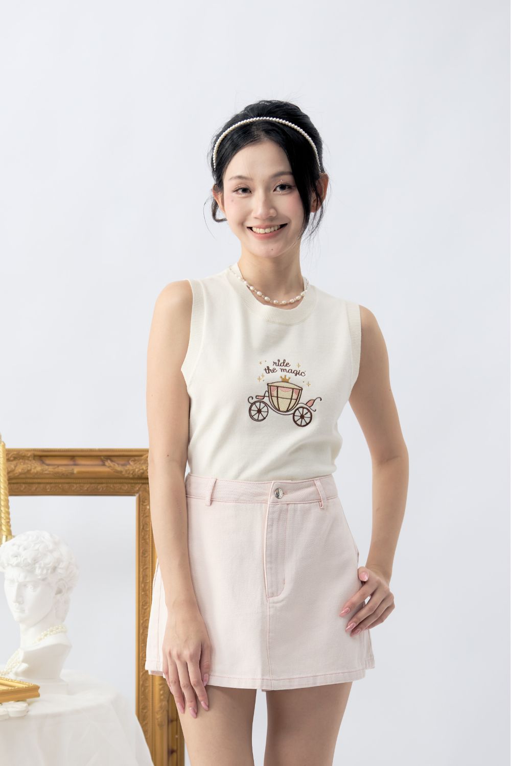 Lumiya Carriage Knit Top Cream