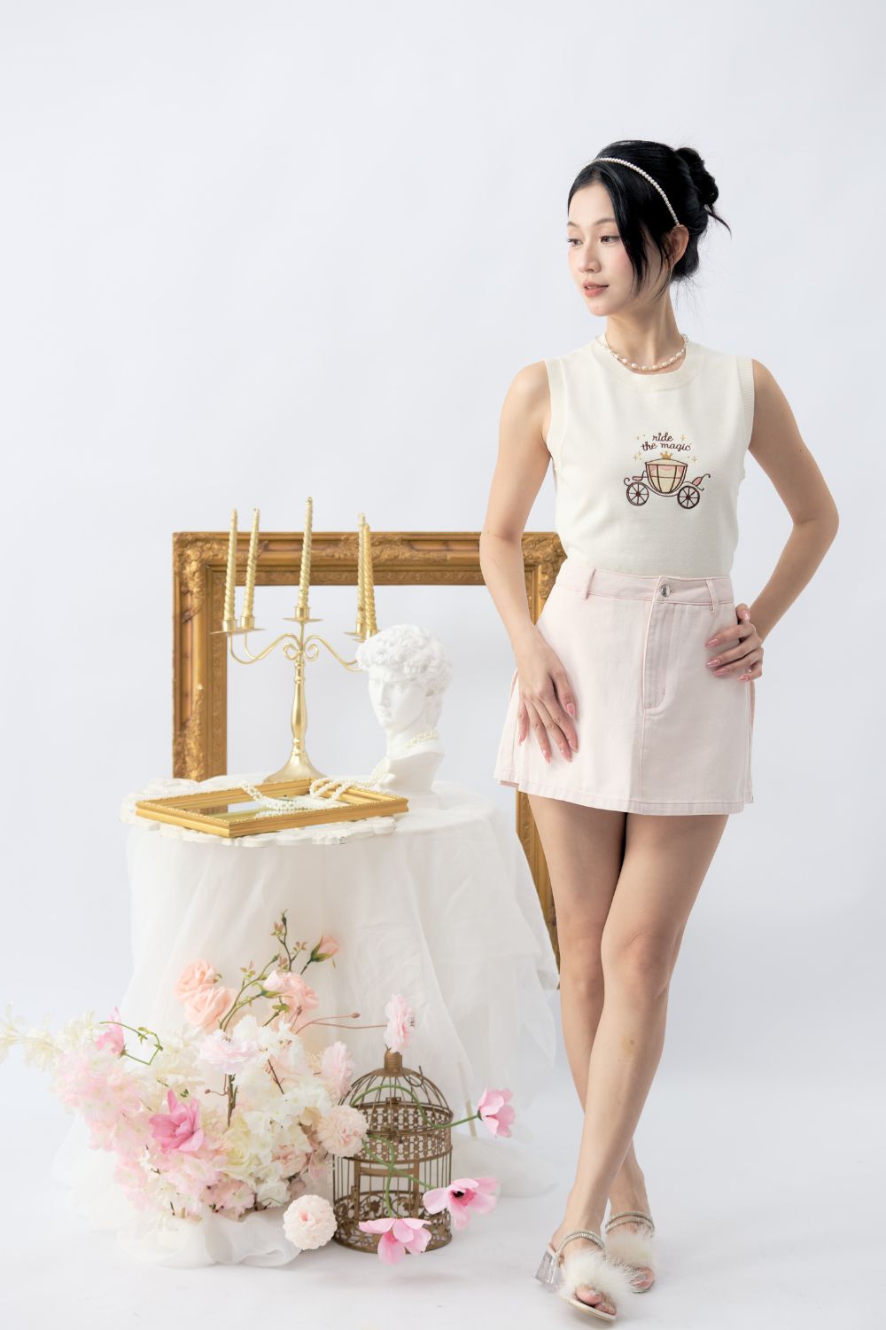 Lumiya Carriage Knit Top Cream