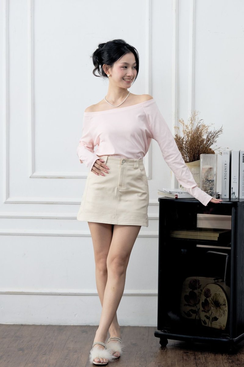 Solene Tailored Skort Cream