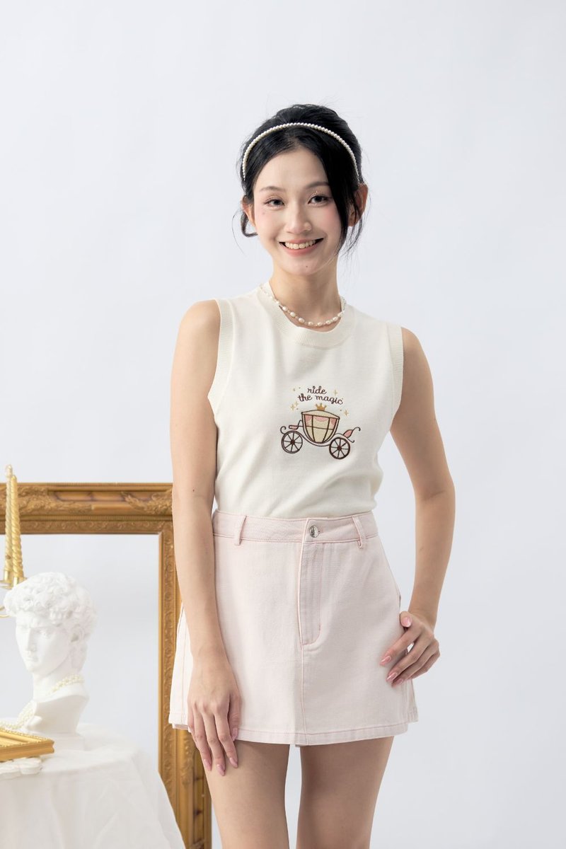 Briony Side Slits Skorts Blush