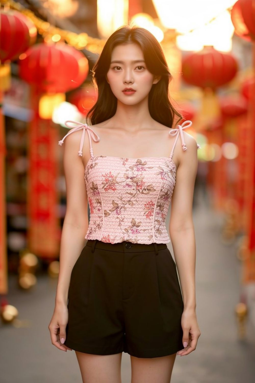 Faelina Floral Lace Top Blush