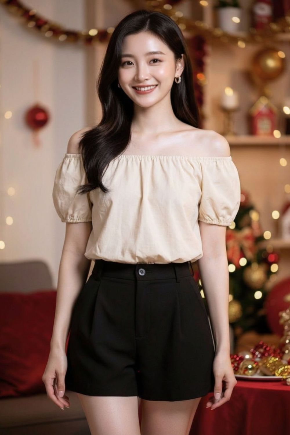 Ondine Bubble Hem Top Cream