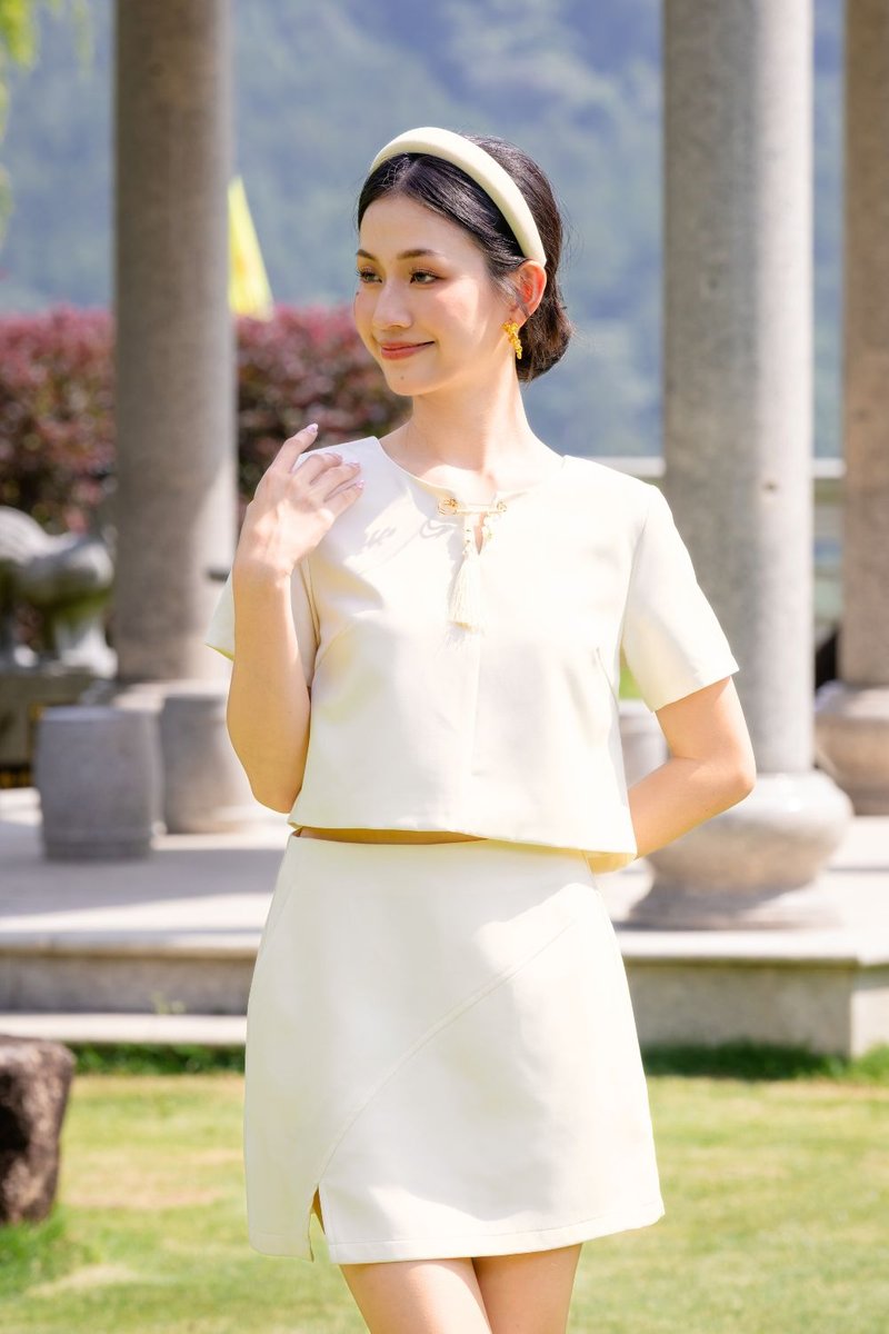 Zeraphine Removable Chinese Tassel Pin Top Yellow