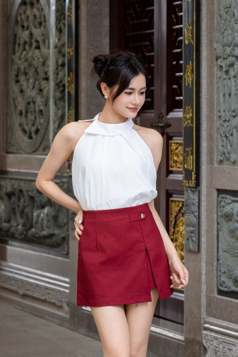Valette Love-Button Skort Wine