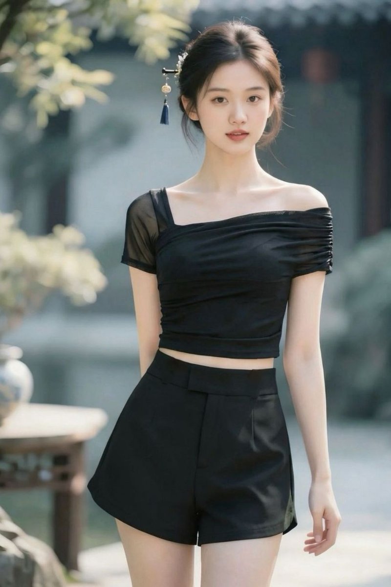 Orlitha High waist Pocket Shorts Black