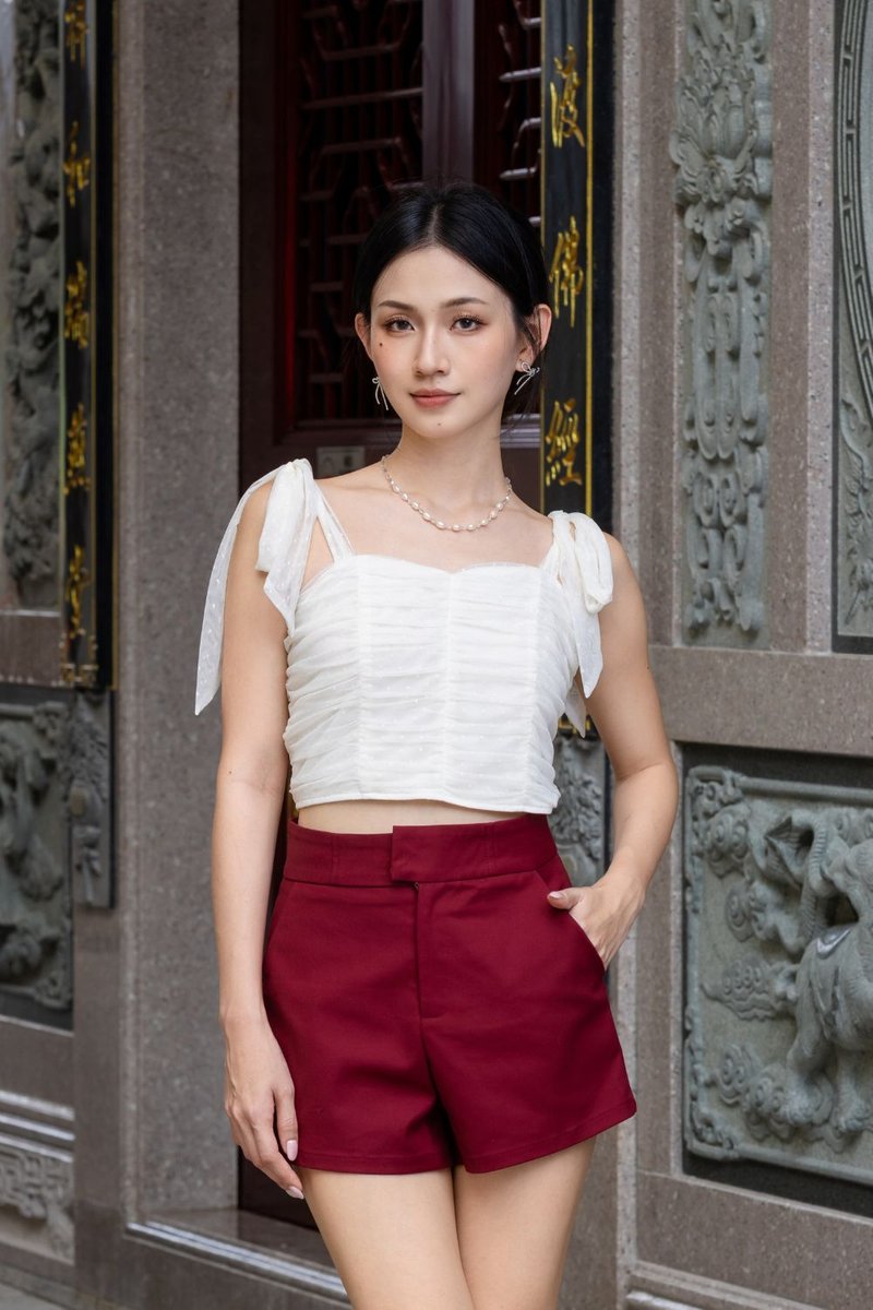 Orlitha High waist Pocket Shorts Wine