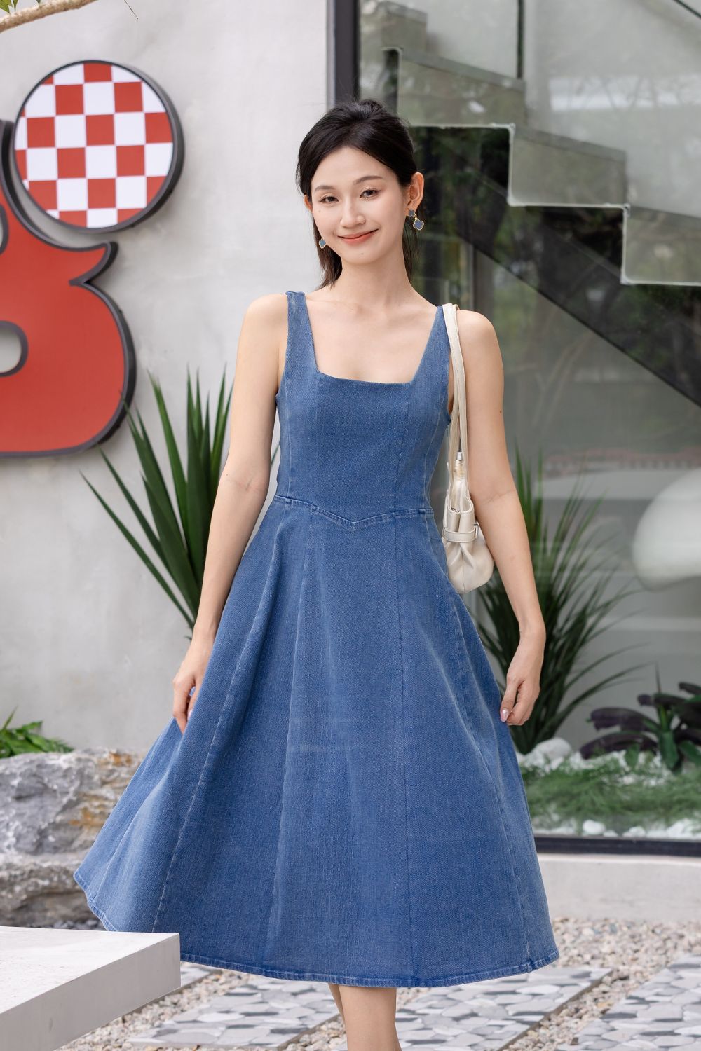 Celia Denim Dress Light Wash