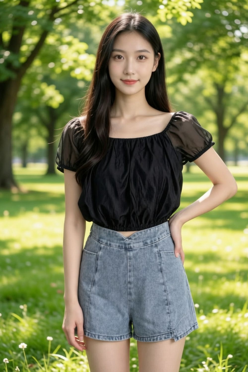 Zelene Denim Shorts Light Wash