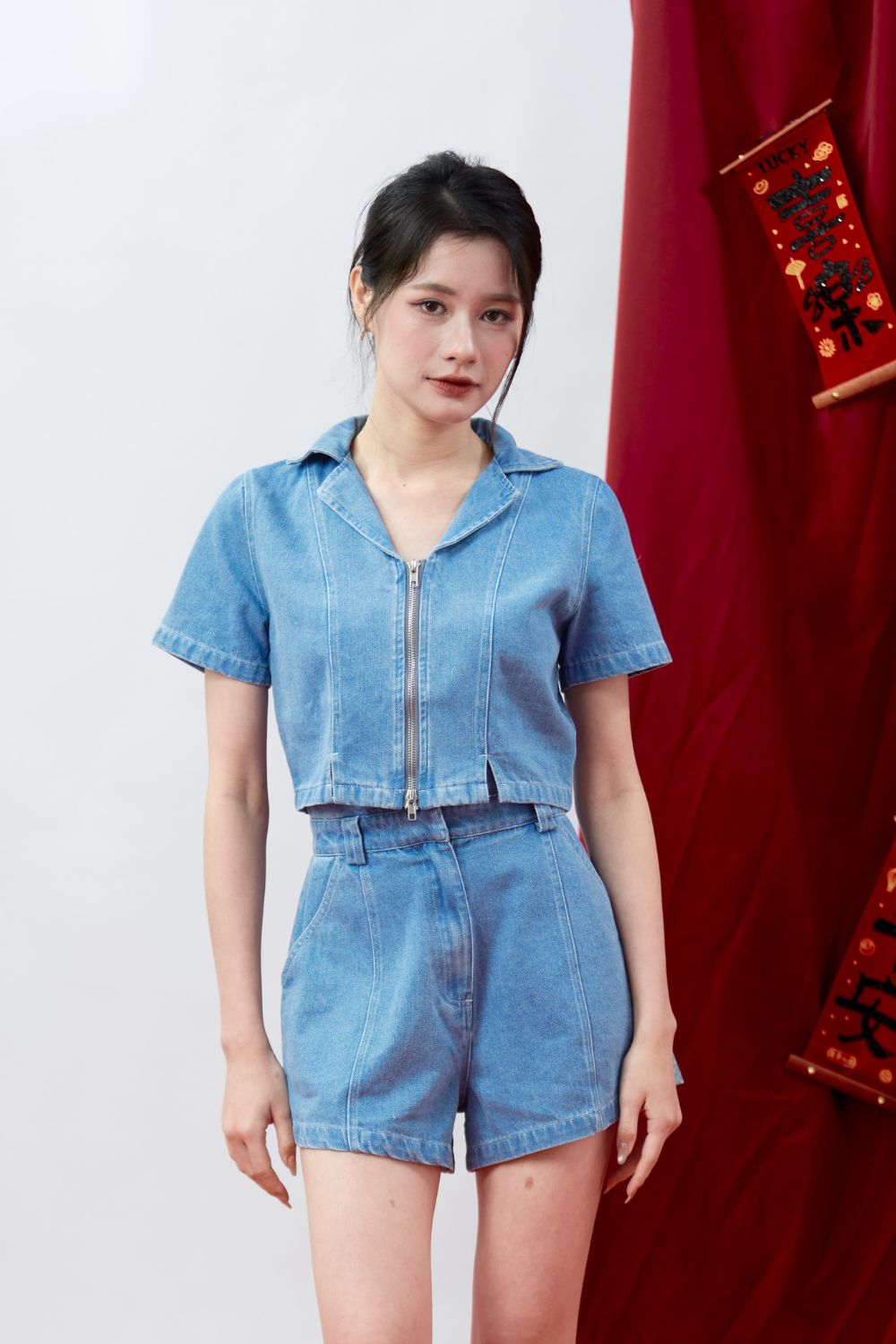 Helena Denim Shorts Dark Wash