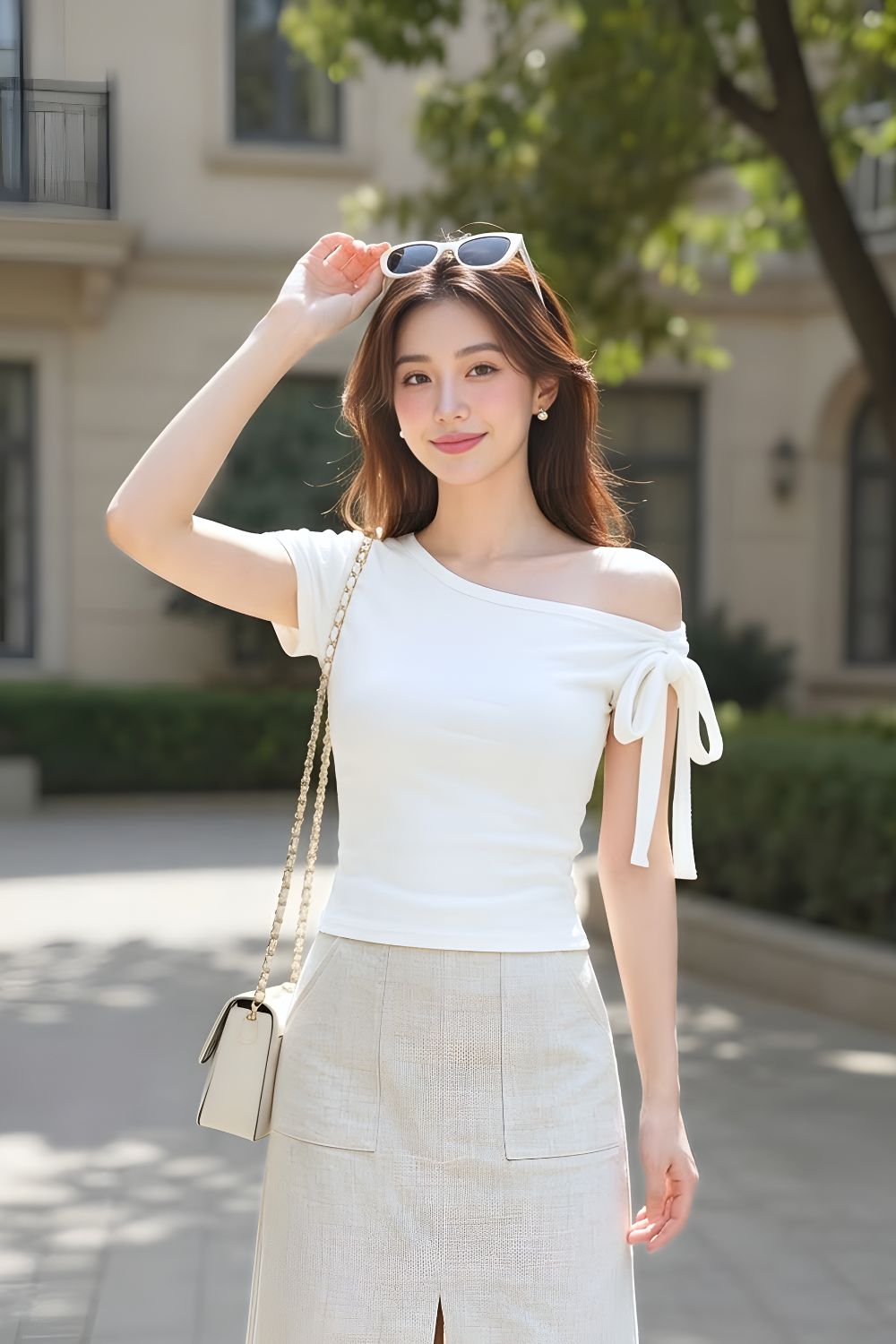Avenelle Off Shoulder Top Ivory