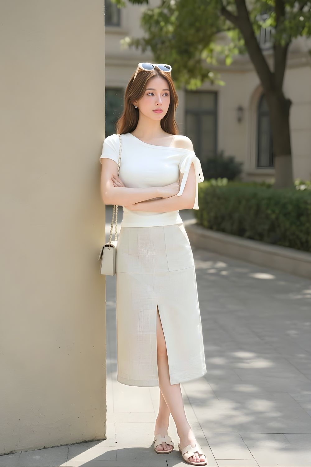 Avenelle Off Shoulder Top Ivory