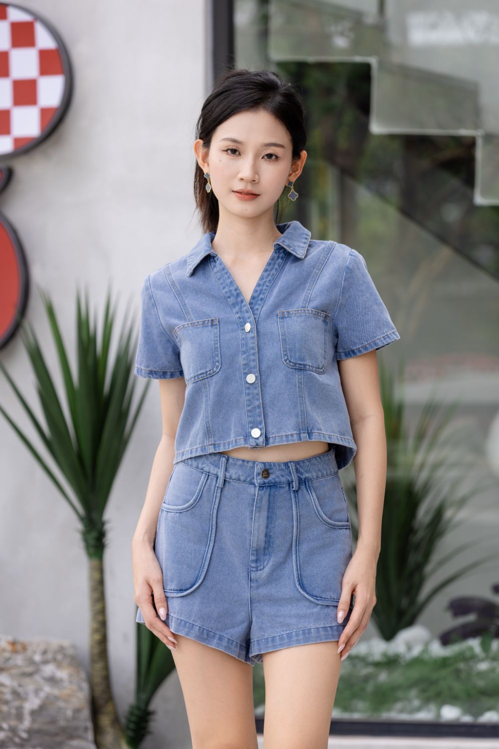 Evren Denim Shorts Dark Wash