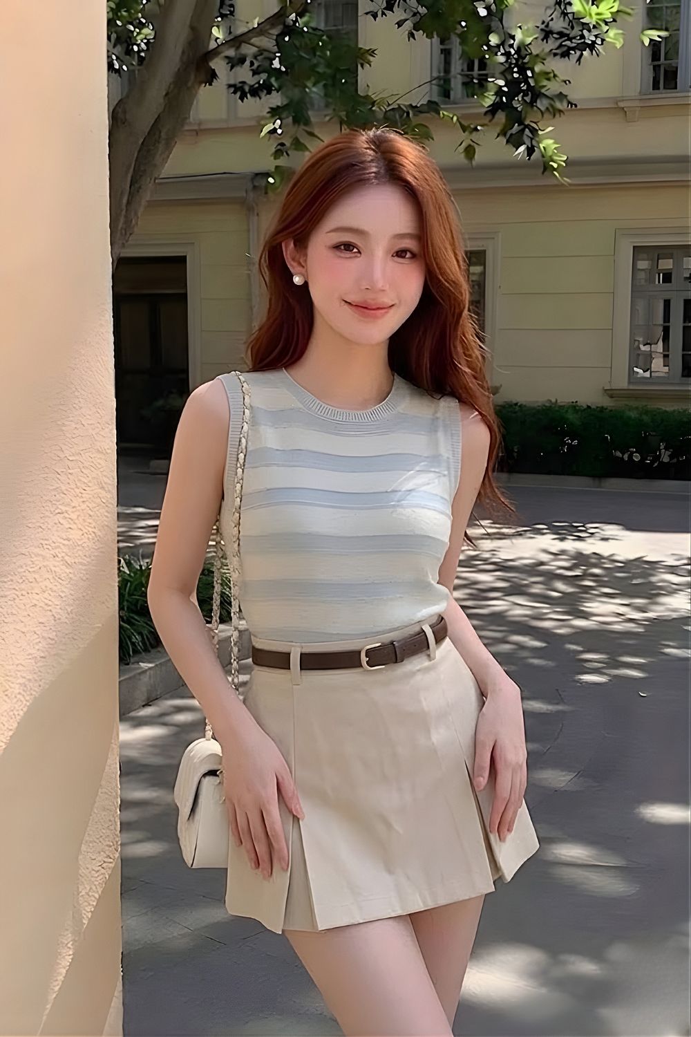 Arden Slit Skorts Cream