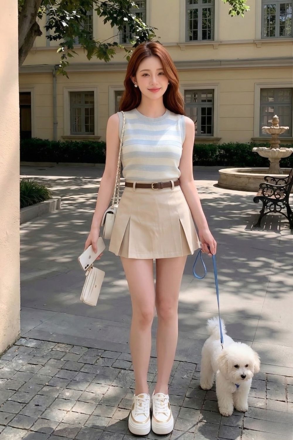 Arden Slit Skorts Cream