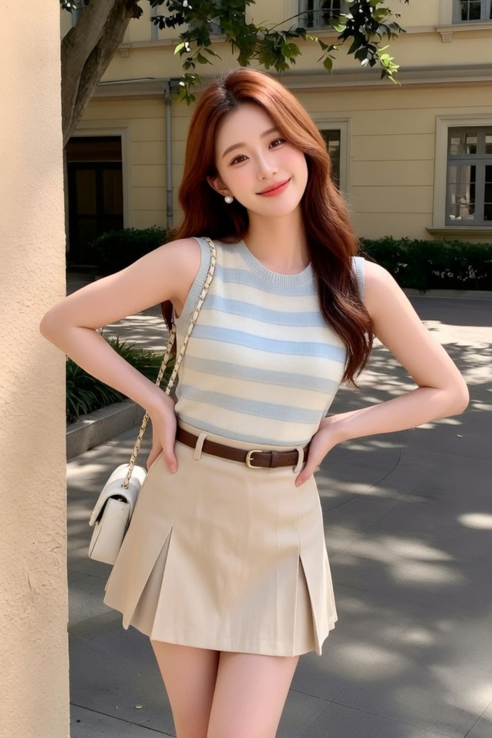 Arden Slit Skorts Cream