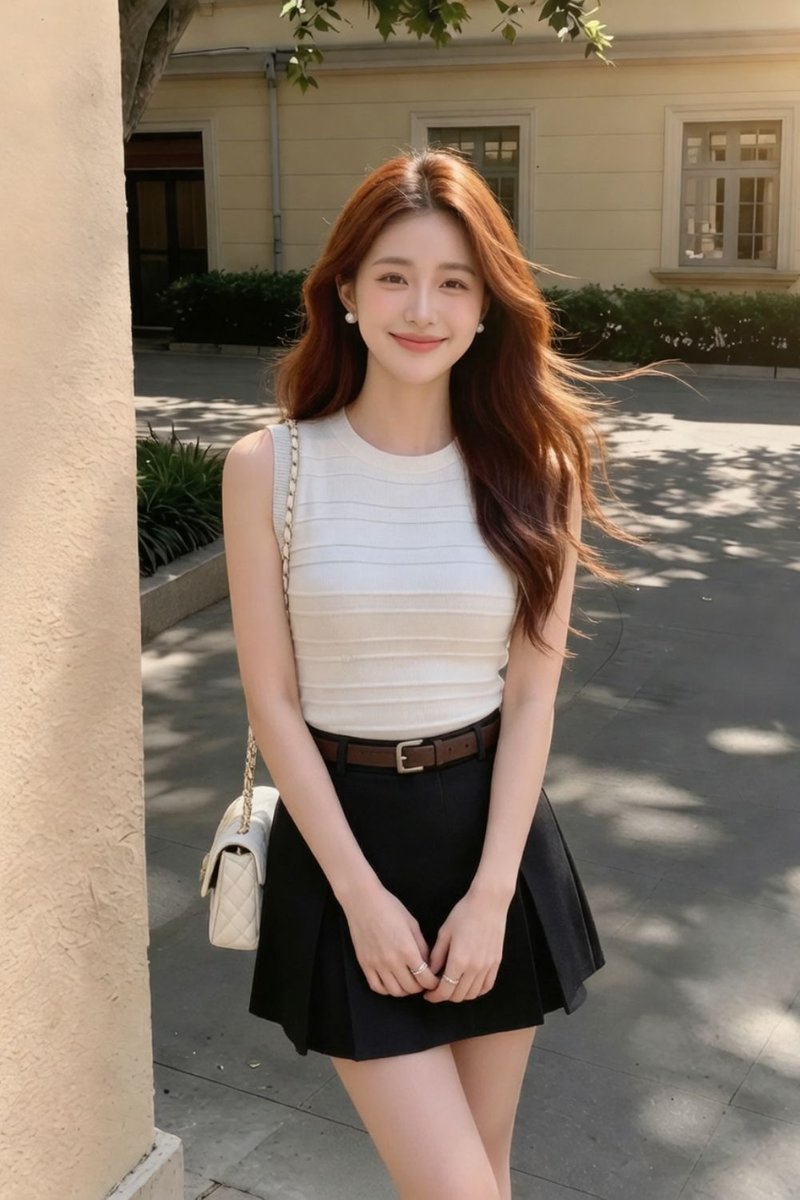 Lina Striped Knit Top Ivory