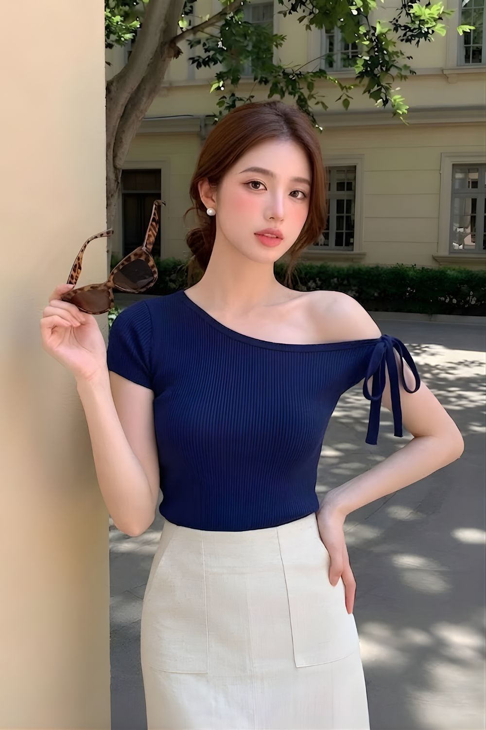 Avenelle Off Shoulder Top Midnight