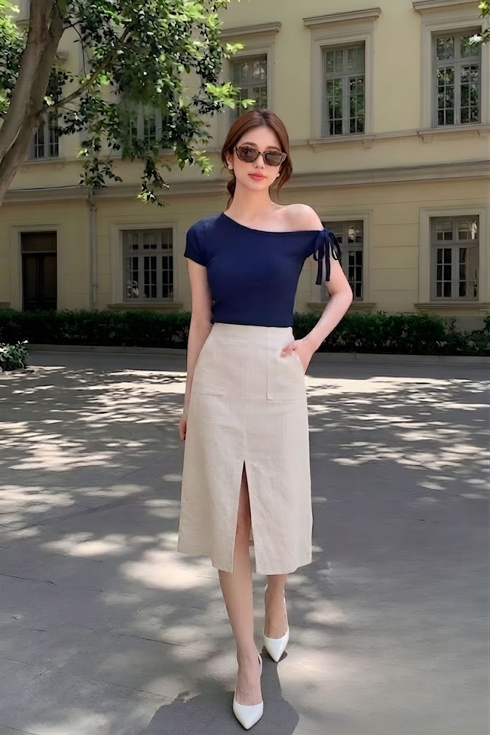 Avenelle Off Shoulder Top Midnight