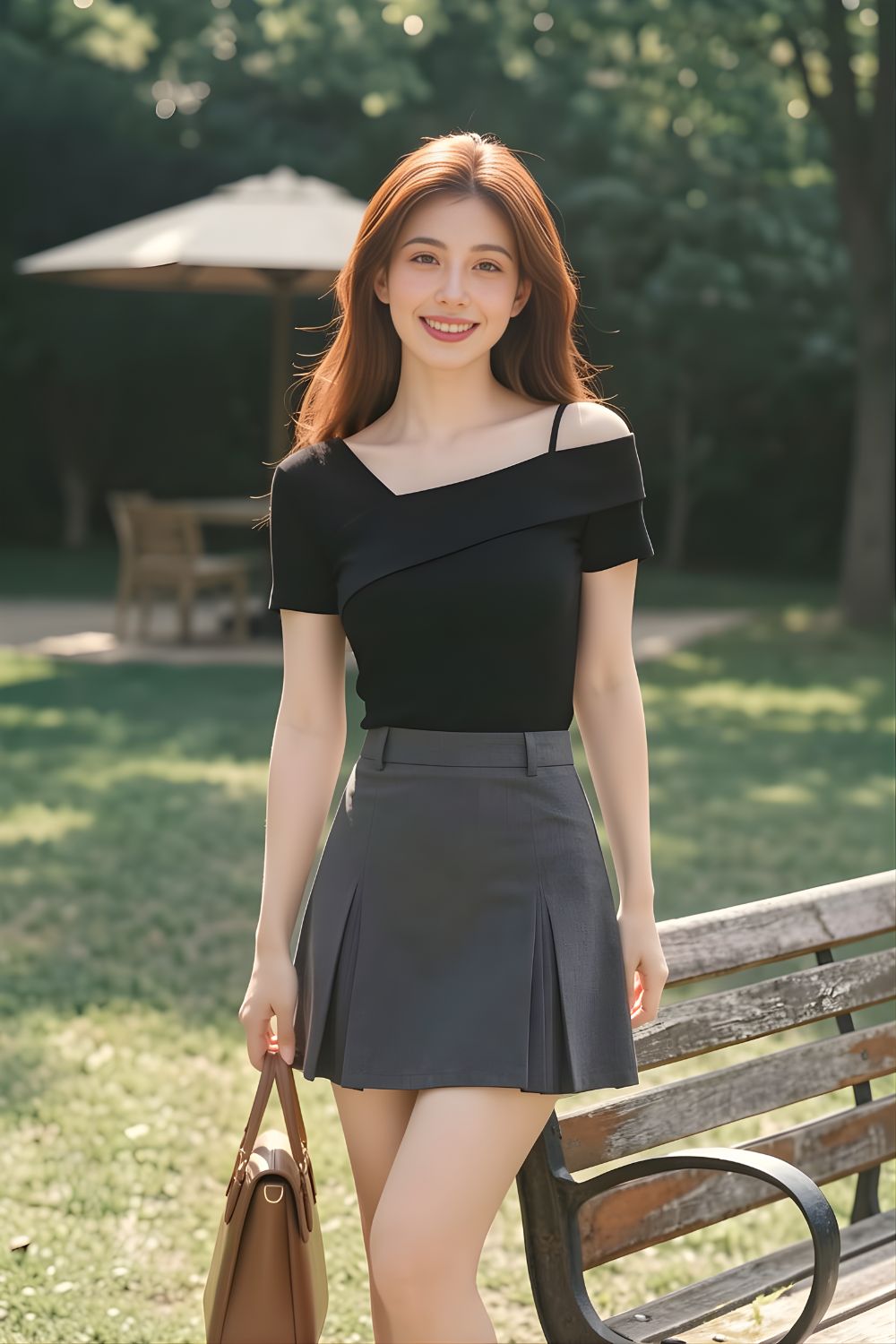 Selena Assymatric Shoulder Top Black