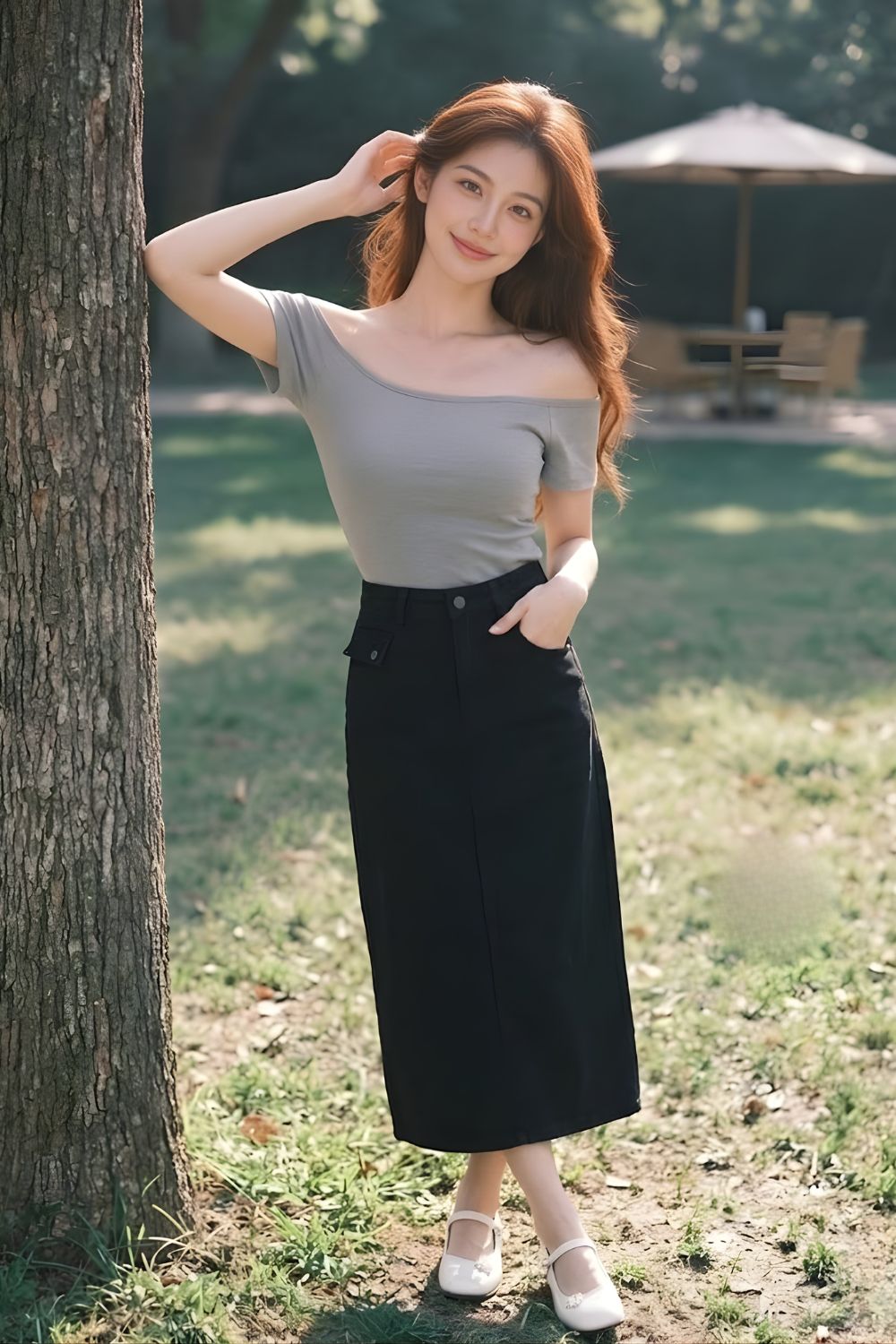 Therya Midi Skirt Black