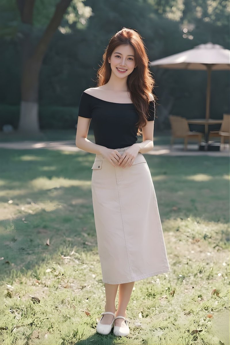 Therya Midi Skirt Cream